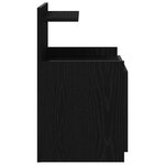 vidaXL Table de chevet avec 2 tiroirs Noir 40 x 36 5 x 62 cm