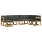 vidaXL Ensemble de canapés d'extérieur 8 Pièces Blanc et anthracite