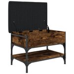 vidaXL Banc à chaussures chêne fumé 62x42x45 cm bois d'ingénierie