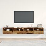 Meubles TV vidaXL 2 Pièces Bois Vieilli 100x30x30 cm Bois d'Ingénierie