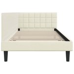 vidaXL Cadre de lit d'angle Crème 100 x 200 cm Velours