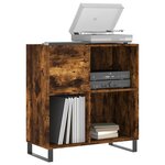 vidaXL Armoire à disques chêne fumé 84 5x38x89 cm bois d'ingénierie