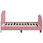 vidaXL Cadre de lit pour enfants avec tête de lit Rose 80 x 160 cm