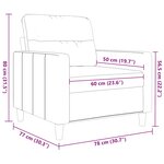 vidaXL Fauteuil Taupe 60 cm Tissu