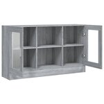 vidaXL Armoire à vitrine Sonoma gris 120x30 5x70 cm Bois d'ingénierie
