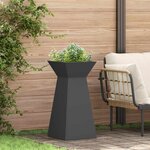 vidaXL Porte-plante de jardin avec bol noir 35x35x73 cm en acier.