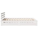 vidaXL Cadre de lit avec tiroirs sans matelas blanc 120x190 cm