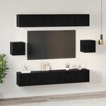 vidaXL Ensemble meuble TV 8 Pièces Chêne noir Bois d'ingénierie