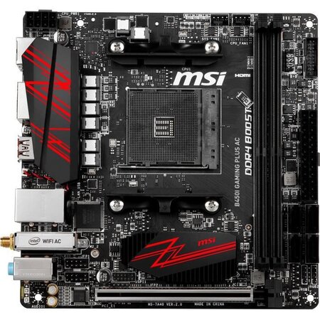 Msi b450i gaming plus ac amd b450 emplacement am4 mini itx