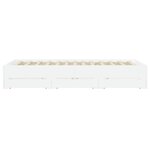 vidaXL Cadre de lit à tiroirs blanc 120x190 cm bois d'ingénierie