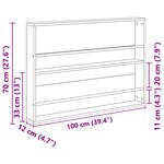 vidaXL Étagère à magazines avec étagère Chêne Sonoma 100 x 12 x 70 cm