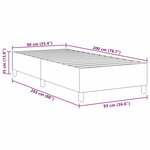 vidaXL Cadre de lit plateforme Gris foncé 90 x 200 cm