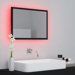 Vidaxl miroir à led de salle de bain noir 60x8 5x37 cm acrylique