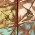 vidaXL Armoire à tiroir multicolore 70x35x70 cm bois de récupération