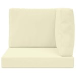 vidaXL Coussin de canapé d'extérieur 3 Pièces Crème Polyester