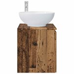 vidaXL Vanité de lavabo mural Bois ancien 49 5 x 44 5 x 65 cm
