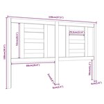 vidaXL Tête de lit Gris 146x4x100 cm Bois massif de pin