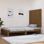 vidaXL Tête de lit murale Marron miel 108x3x90 cm Bois massif de pin