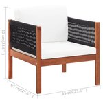 vidaXL Chaises de jardin lot de 2 Bois d'acacia massif