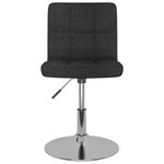 vidaXL Chaise pivotante de salle à manger Noir Tissu