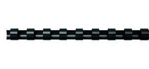 baguettes de reliure plastiques, format A4, noir, 14mm Pack 25 FELLOWES