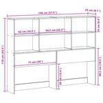 vidaXL Tête de lit avec rangement cire marron 140cm bois massif de pin