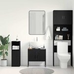 vidaXL Meuble de Lavabo de Salle de Bain Chêne noir 60 x 30 x 60 cm