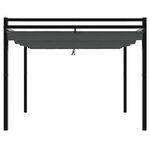 vidaXL Tonnelle avec toit rétractable anthracite 3x3 m aluminium
