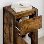 vidaXL Buffet Chêne Fumé 81 x 36 x 150.5 cm Bois d'ingénierie