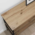 vidaXL Table console avec étagère chêne artisanal 100 x 32 x 75 cm