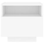 vidaXL Armoires de chevet avec lumières LED 2 Pièces blanc 40x39x37 cm