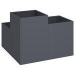 Jardinière vidaXL 80x80x60 cm en acier anthracite