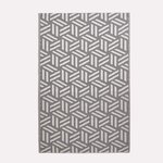 Tapis extérieur terrasse réversible - Tapis de jardin imperméable et résistant UV - Luna - Gris- 150x240 cm - HOMESCAPES