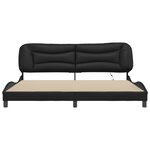 vidaXL Cadre de lit avec LED sans matelas Hvar noir 200x200 cm