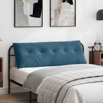 vidaXL Coussin de Dos Bleu 140 x 50 cm Tissu en velours côtelé
