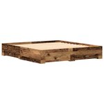 vidaXL Cadre de lit avec tiroirs avec tiroir Bois ancien 180 x 200 cm