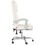Fauteuil de massage inclinable de bureau informatique étude similicuir crème 02_0025402