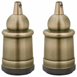 vidaXL Douilles de lampe 2 Pièces bronze E27