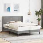 vidaXL Cadre de lit avec tête de lit Gris clair 140 x 200 cm Velours