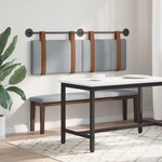 vidaXL Tête de lit suspendue Gris clair PU antique