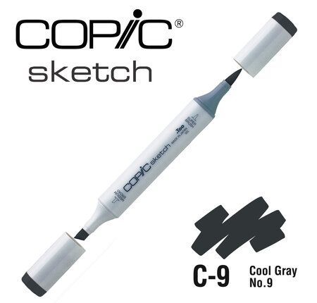 Marqueur à l'alcool Copic Sketch C9 Cool Gray No.9