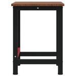 vidaXL Établi marron foncé bois de chêne massif rectangulaire