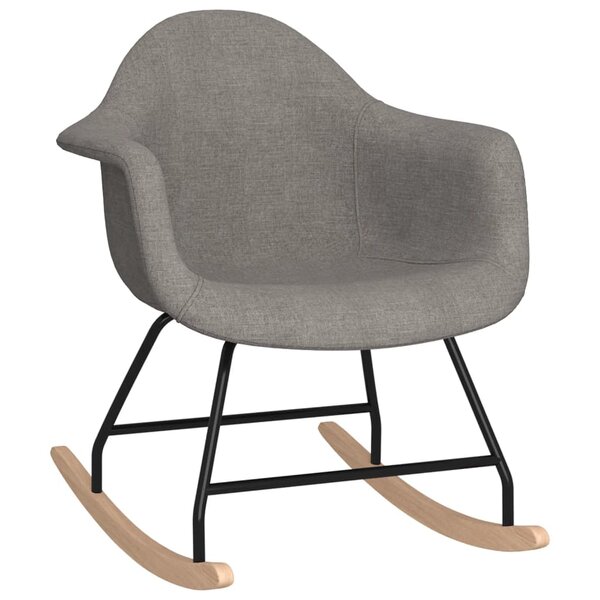 vidaXL Chaise à bascule Gris clair Tissu