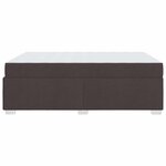 vidaXL Cadre de lit Marron foncé 140 x 200 cm tissu