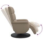 vidaXL Fauteuil inclinable avec repose-pieds cappuccino similicuir