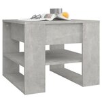 vidaXL Table basse gris béton 55 5x55x45 cm bois d'ingénierie