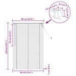 vidaXL Store Vénitien Réglable Marron clair avec motif 150 x 90 cm PVC