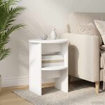 vidaXL Meuble d'appoint 2 pc Blanc Ø40 x 50 cm Bois d’ingénierie