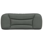 vidaXL Coussin de tête de lit gris foncé 100 cm tissu