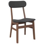 vidaXL Chaises à manger coussins 2 Pièces marron bois massif caoutchouc